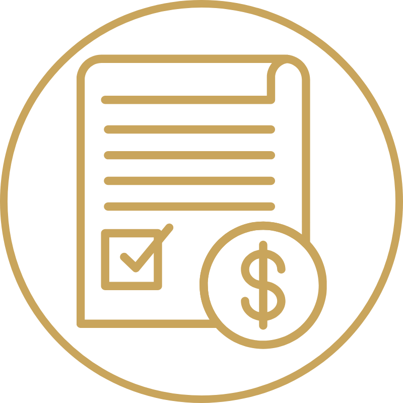 An icon illustrating the projections WealthPath completes as part of our proactive tax planning approach